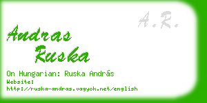 andras ruska business card